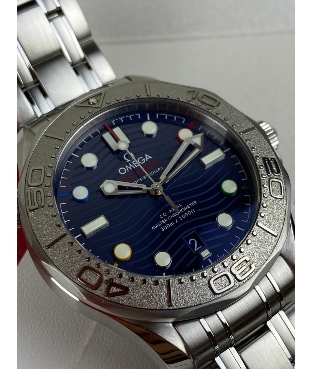 OMEGA Серебряные стальные часы, фото 4