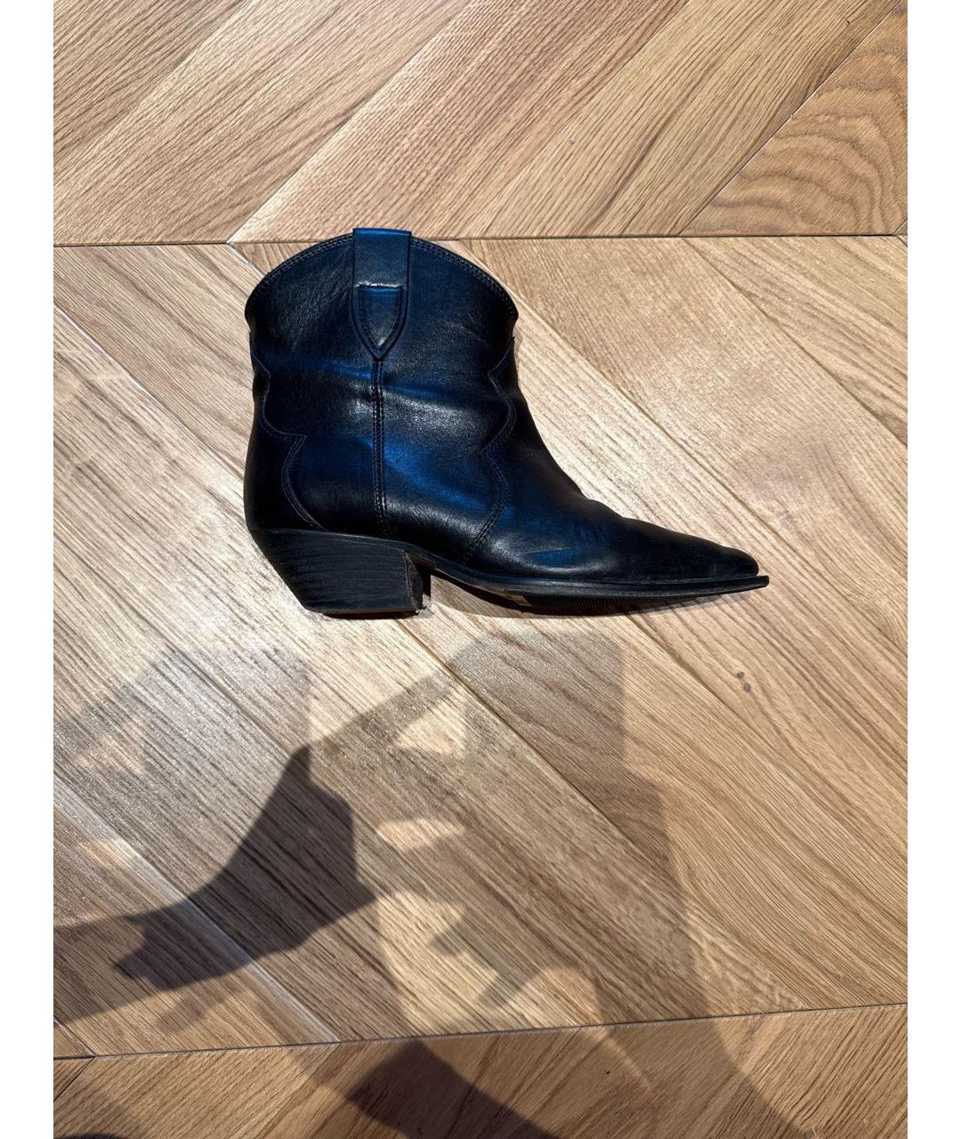 ISABEL MARANT Черные кожаные полусапоги, фото 4