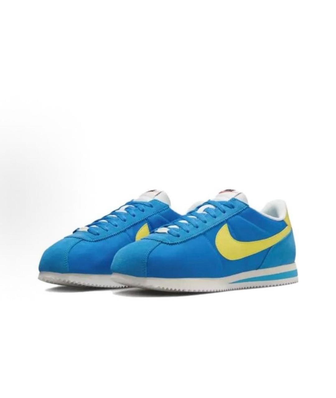 NIKE Синие текстильные низкие кроссовки / кеды, фото 3