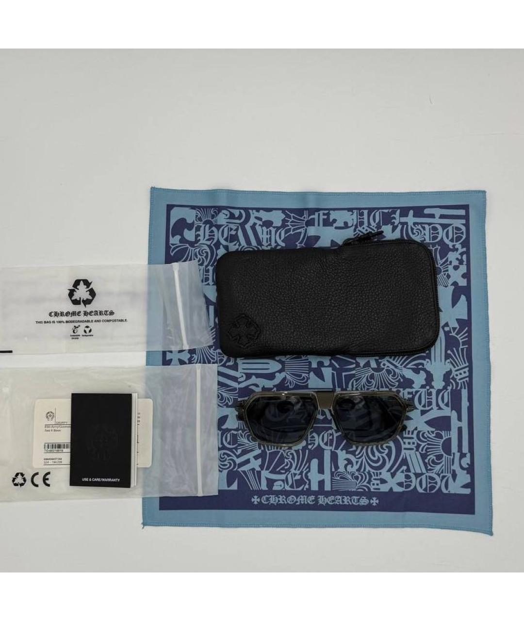 CHROME HEARTS Антрацитовые солнцезащитные очки, фото 7
