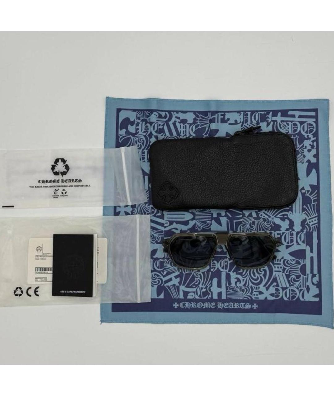 CHROME HEARTS Антрацитовые солнцезащитные очки, фото 2