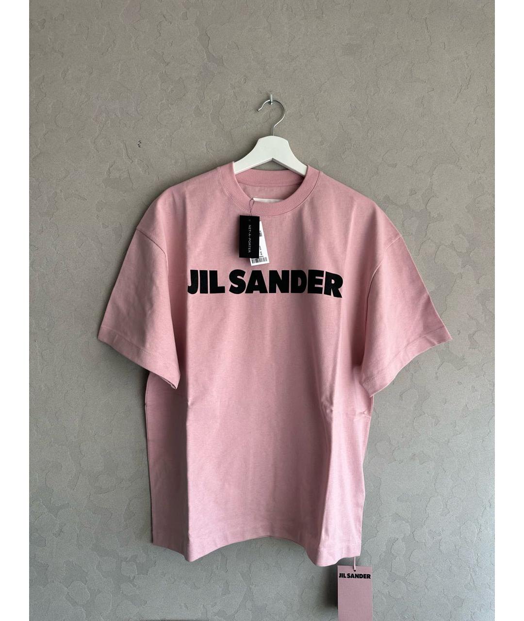 JIL SANDER Розовая хлопковая футболка, фото 2