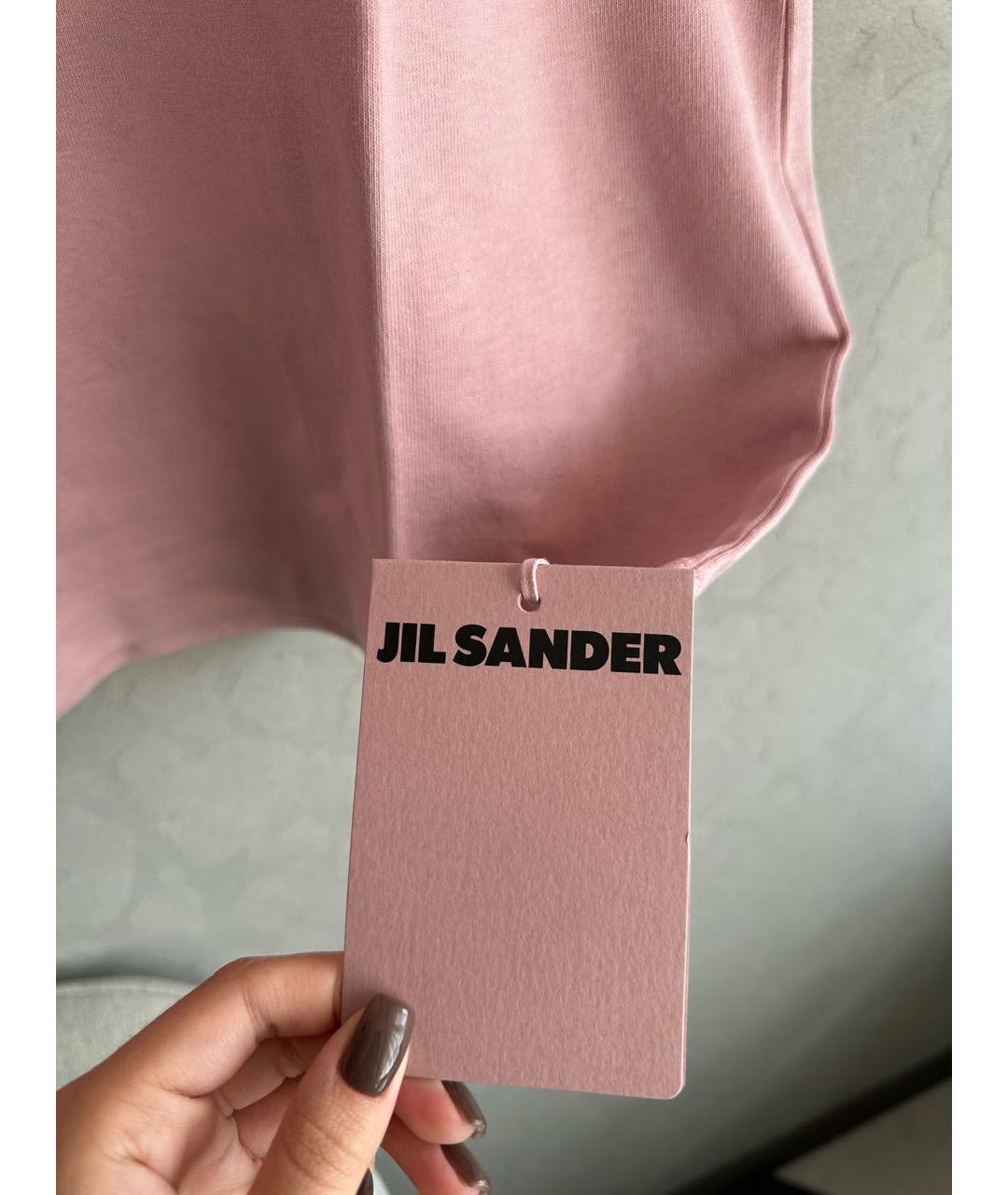 JIL SANDER Розовая хлопковая футболка, фото 5
