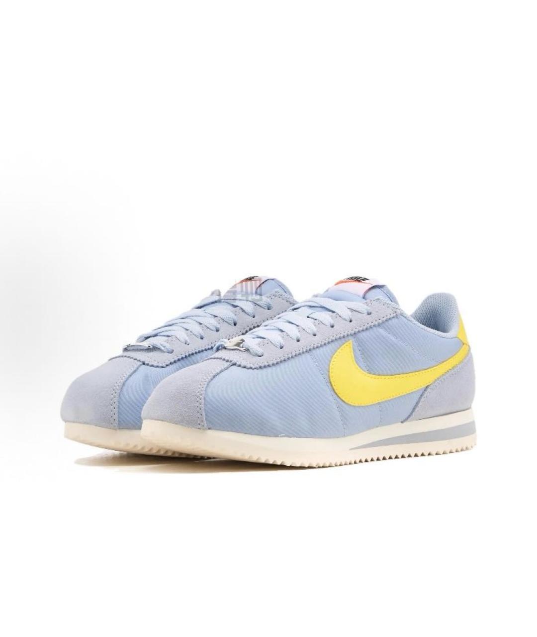 NIKE Голубые текстильные низкие кроссовки / кеды, фото 2