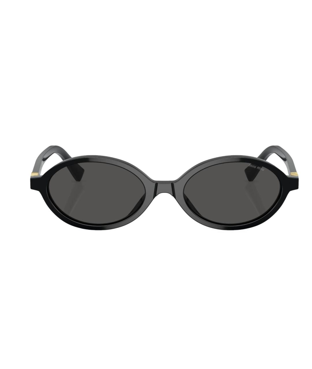 MIU MIU Черные пластиковые солнцезащитные очки, фото 1