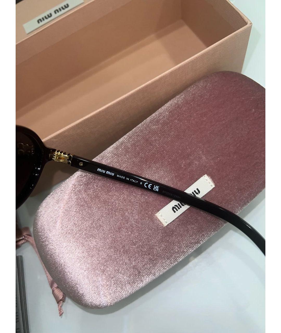 MIU MIU Черные пластиковые солнцезащитные очки, фото 6