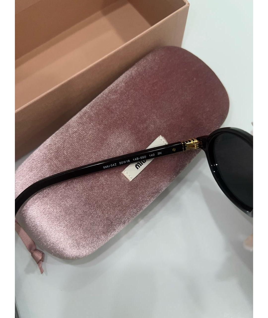 MIU MIU Черные пластиковые солнцезащитные очки, фото 7