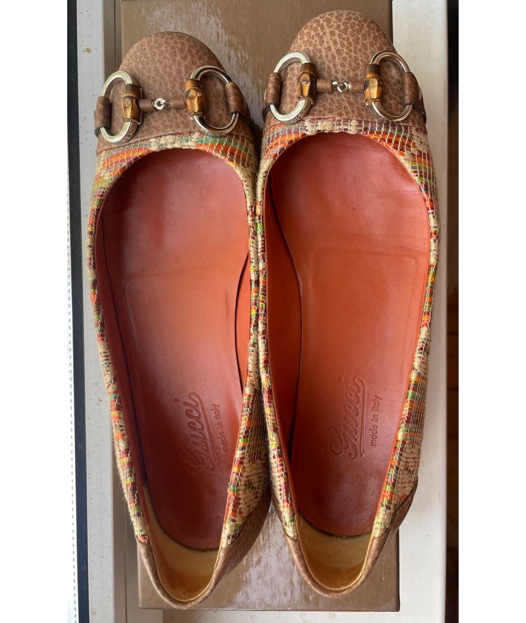 GUCCI Мульти кожаные балетки, фото 3