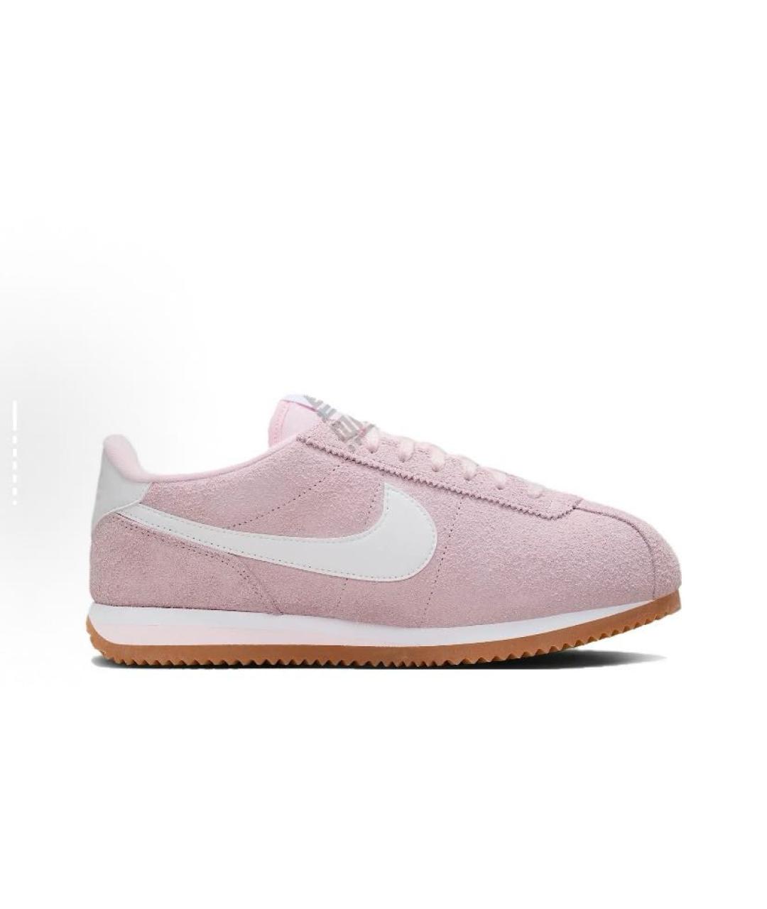 NIKE Розовые замшевые низкие кроссовки / кеды, фото 2