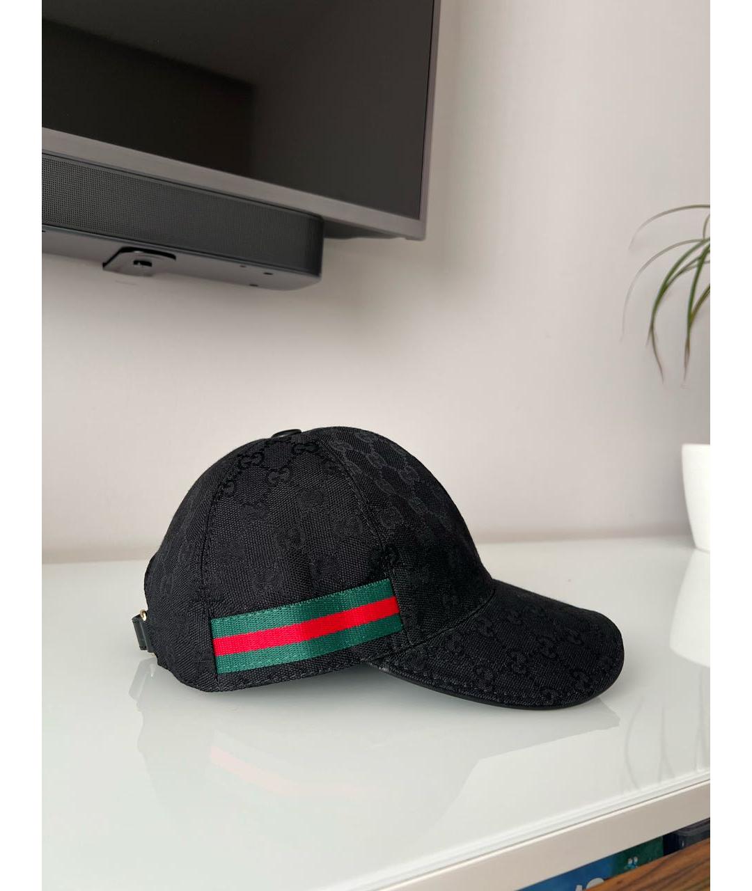 GUCCI Черная хлопковая кепка, фото 8
