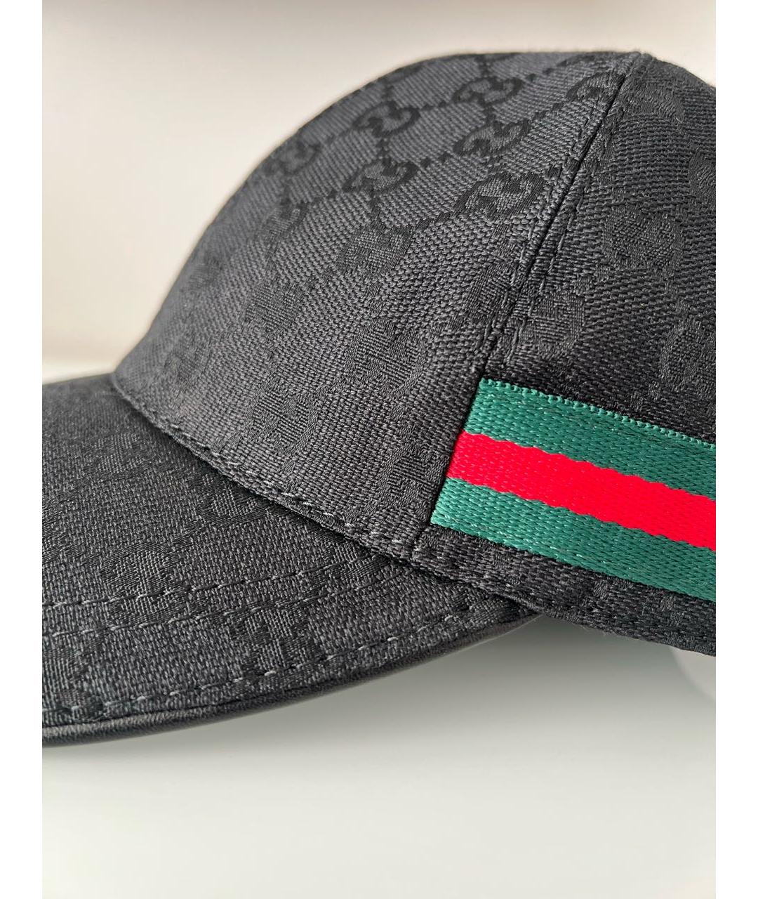 GUCCI Черная хлопковая кепка, фото 4