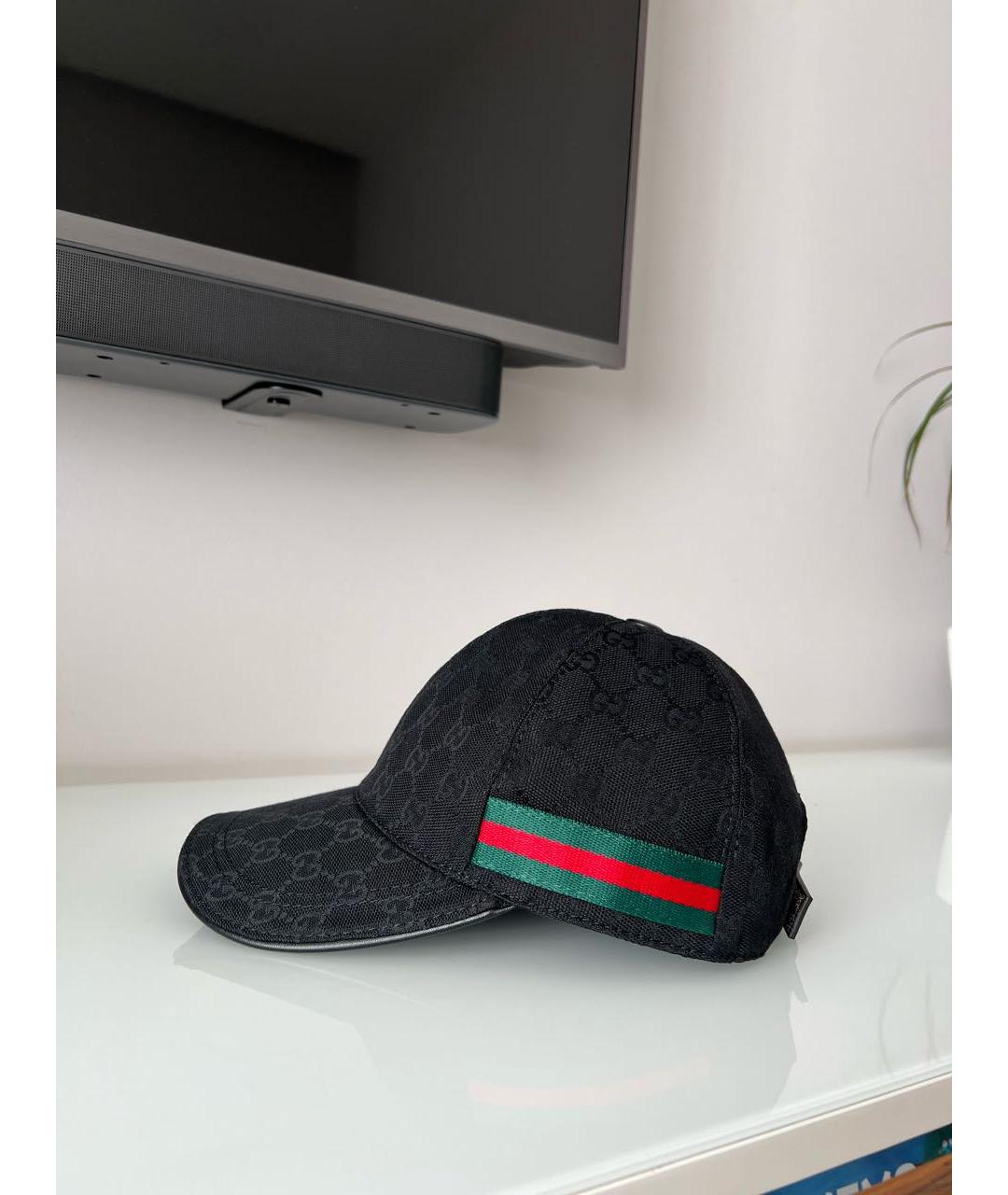 GUCCI Черная хлопковая кепка, фото 3