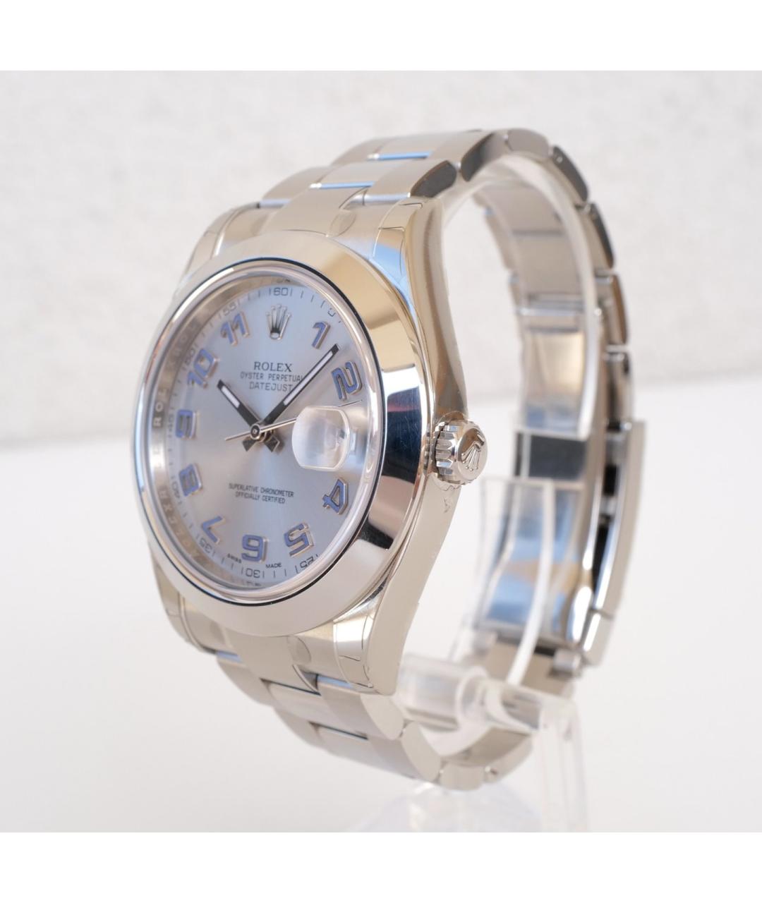 ROLEX Серебряные стальные часы, фото 3