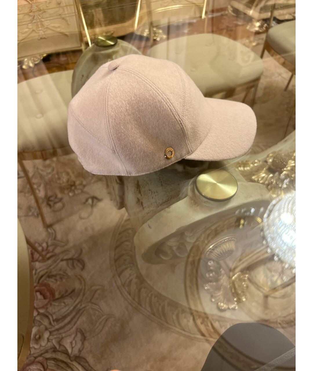 LORO PIANA Бежевая кашемировая кепка, фото 2