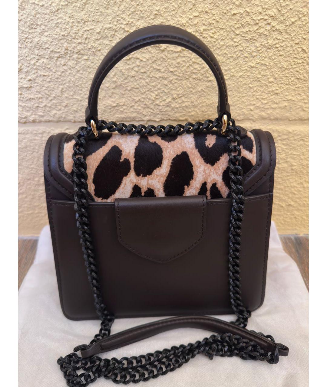 MAX MARA Коричневая кожаная сумка с короткими ручками, фото 2