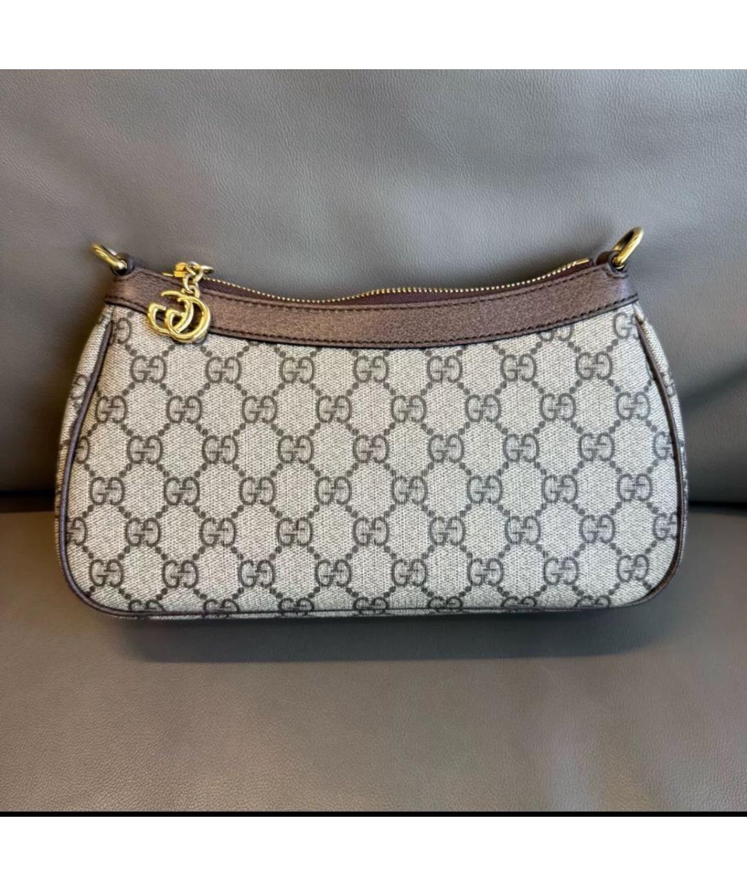 GUCCI Бежевая тканевая сумка через плечо, фото 3