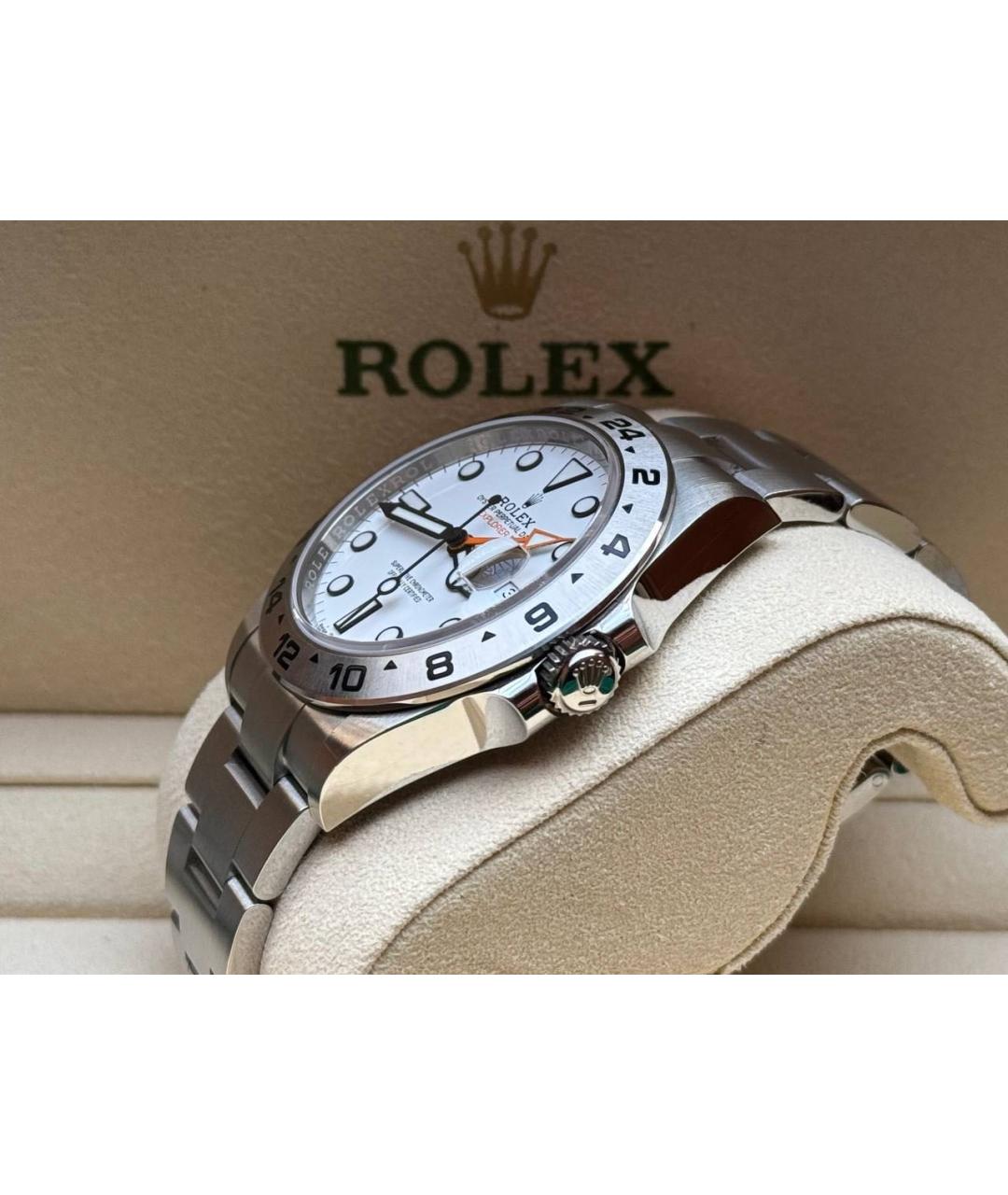 ROLEX Белые стальные часы, фото 5
