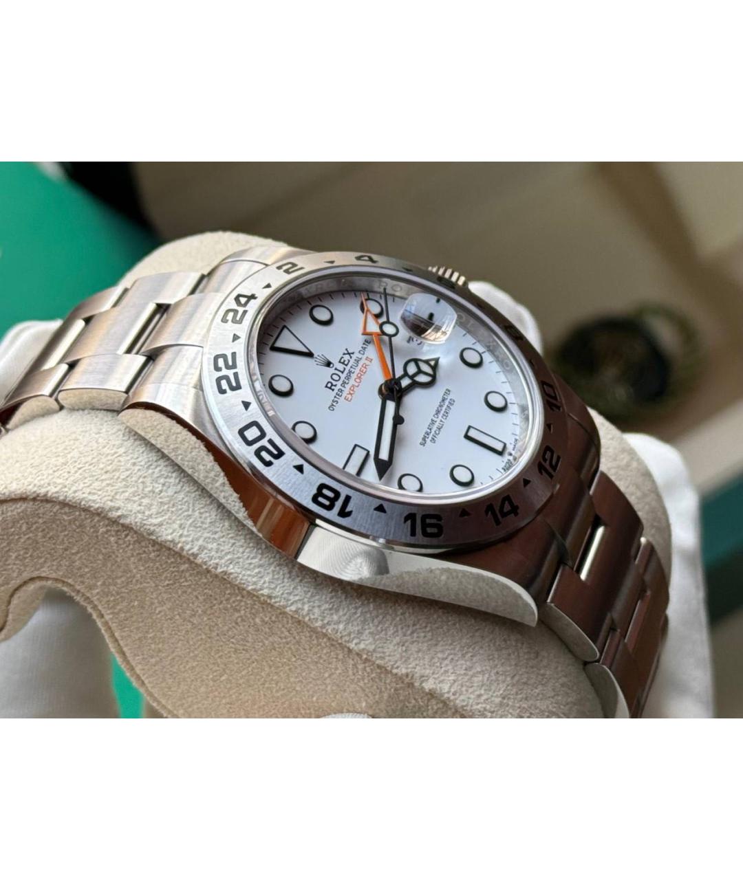 ROLEX Белые стальные часы, фото 6