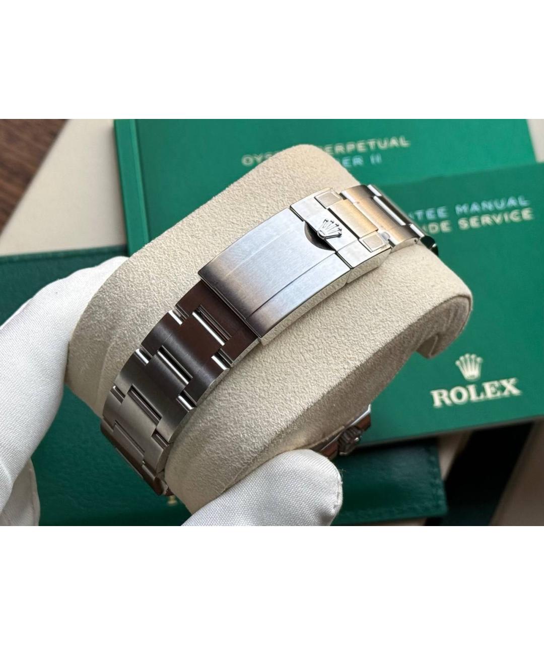 ROLEX Белые стальные часы, фото 7