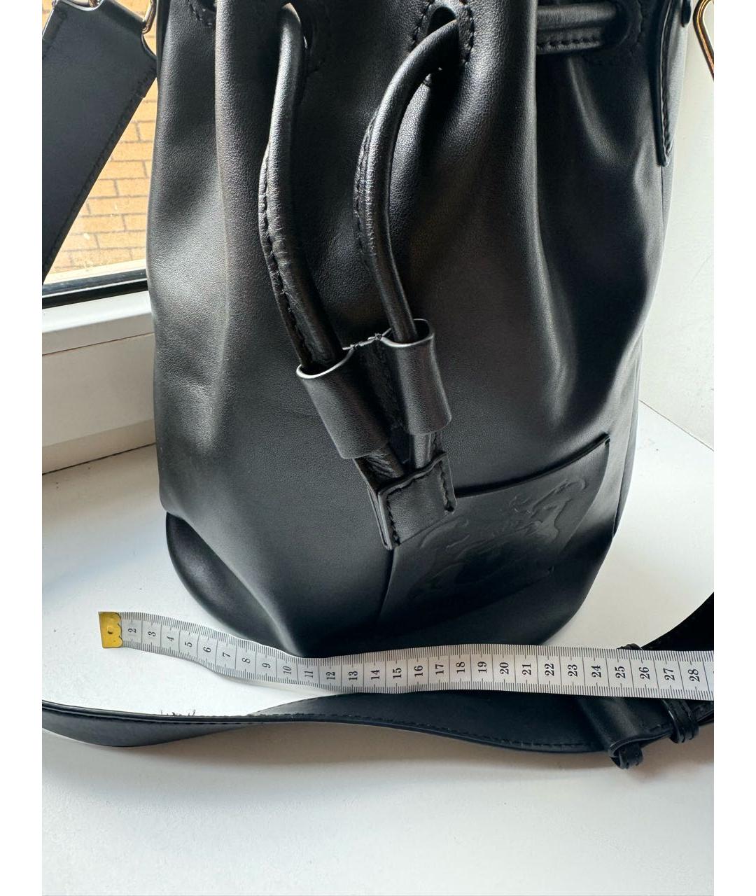 TRUSSARDI Черная кожаная сумка тоут, фото 7