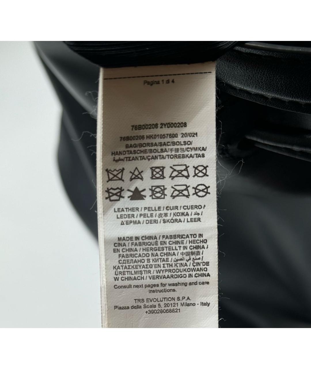 TRUSSARDI Черная кожаная сумка тоут, фото 8