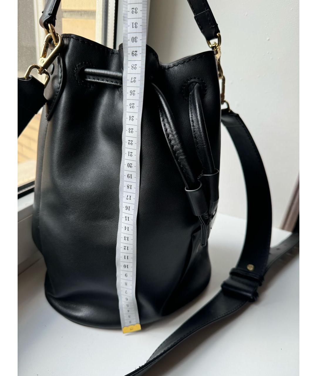 TRUSSARDI Черная кожаная сумка тоут, фото 6