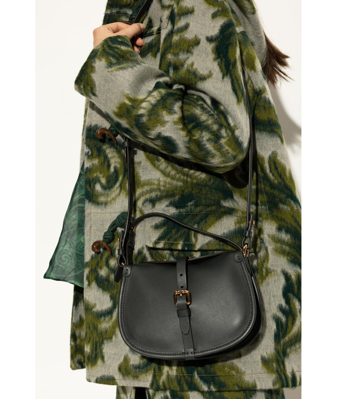 ETRO Темно-синяя кожаная сумка через плечо, фото 5