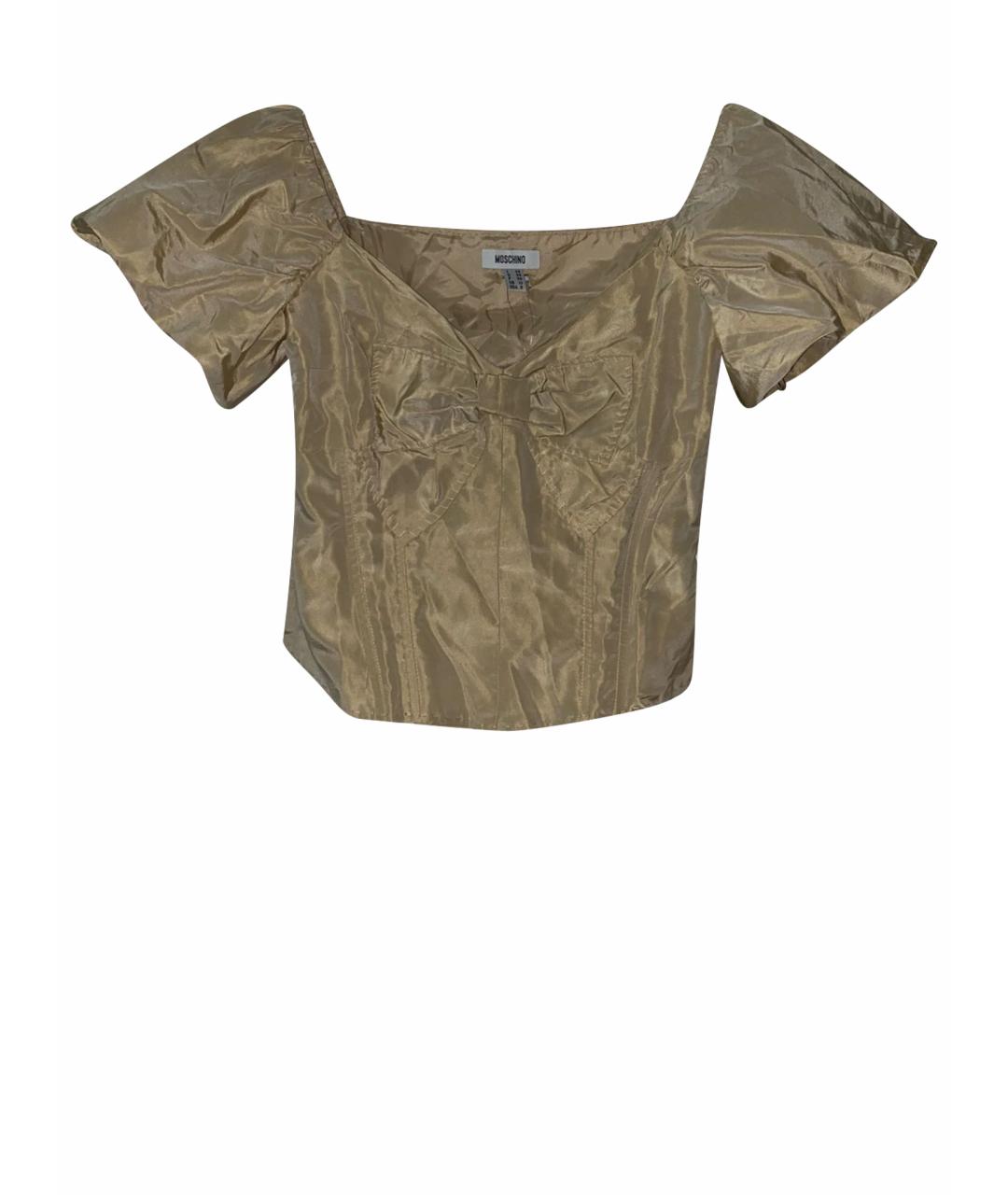 MOSCHINO Золотая блузы, фото 1