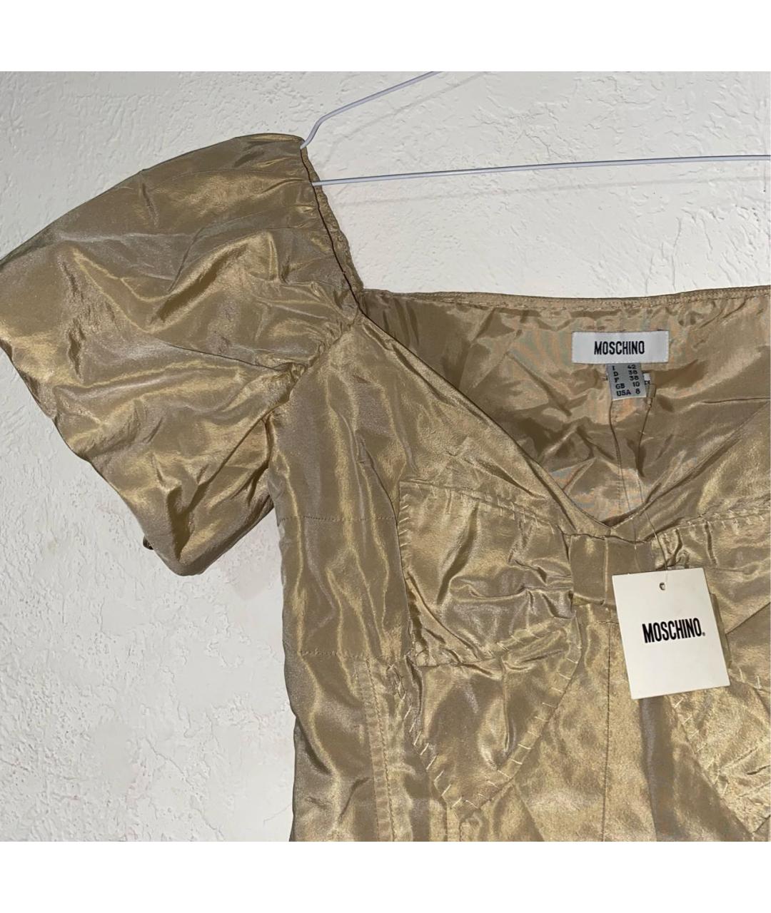 MOSCHINO Золотая блузы, фото 3