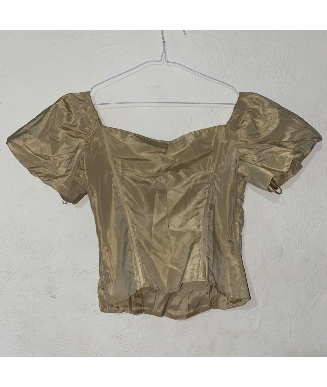 MOSCHINO Золотая блузы, фото 2