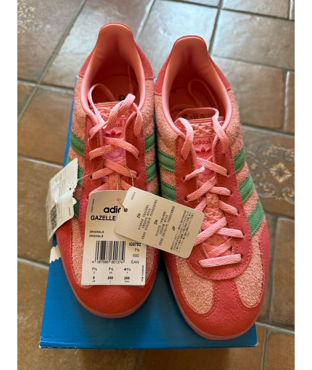 ADIDAS Розовые замшевые кеды, фото 3