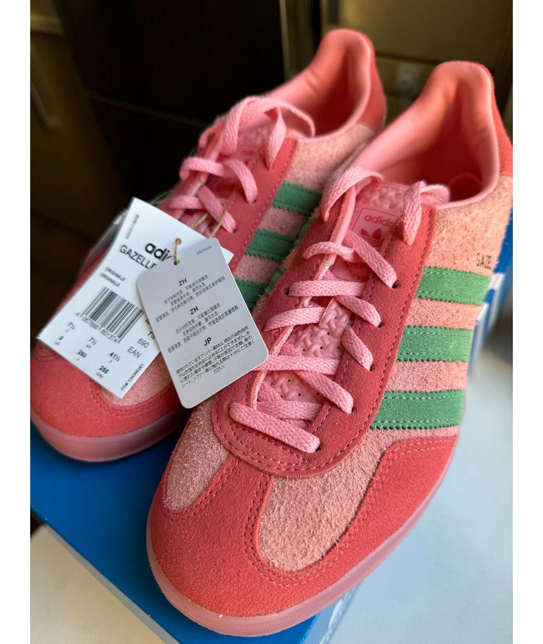 ADIDAS Розовые замшевые кеды, фото 2