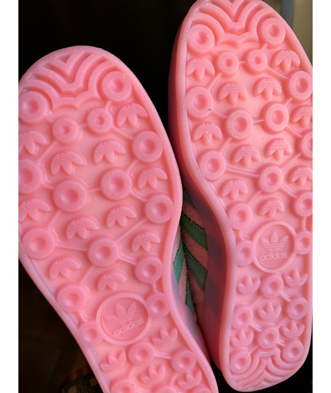 ADIDAS Розовые замшевые кеды, фото 4