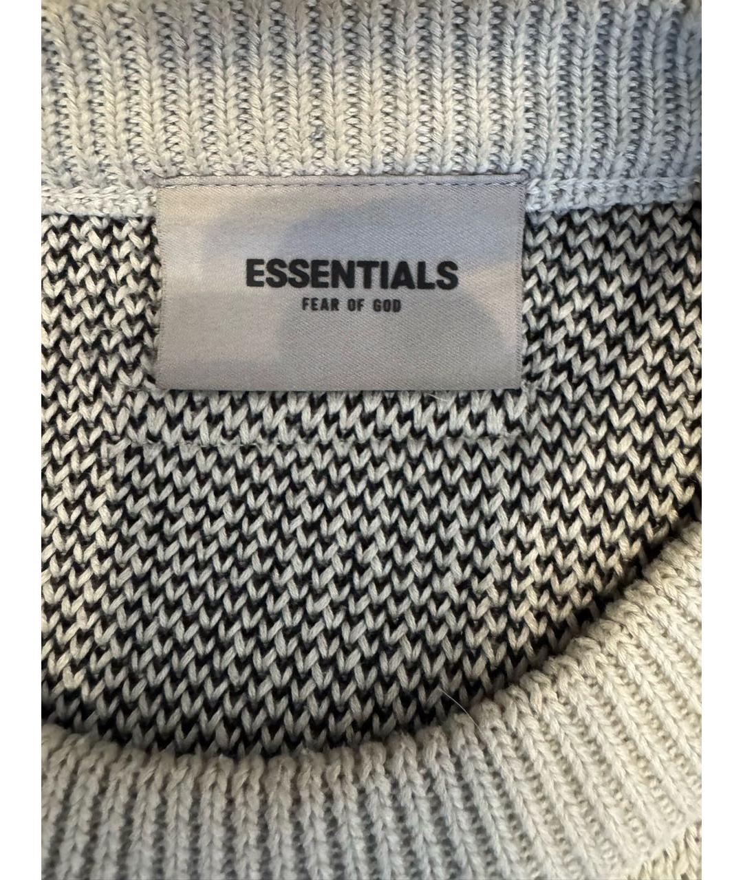 FEAR OF GOD ESSENTIALS Голубой хлопко-эластановый джемпер / свитер, фото 3