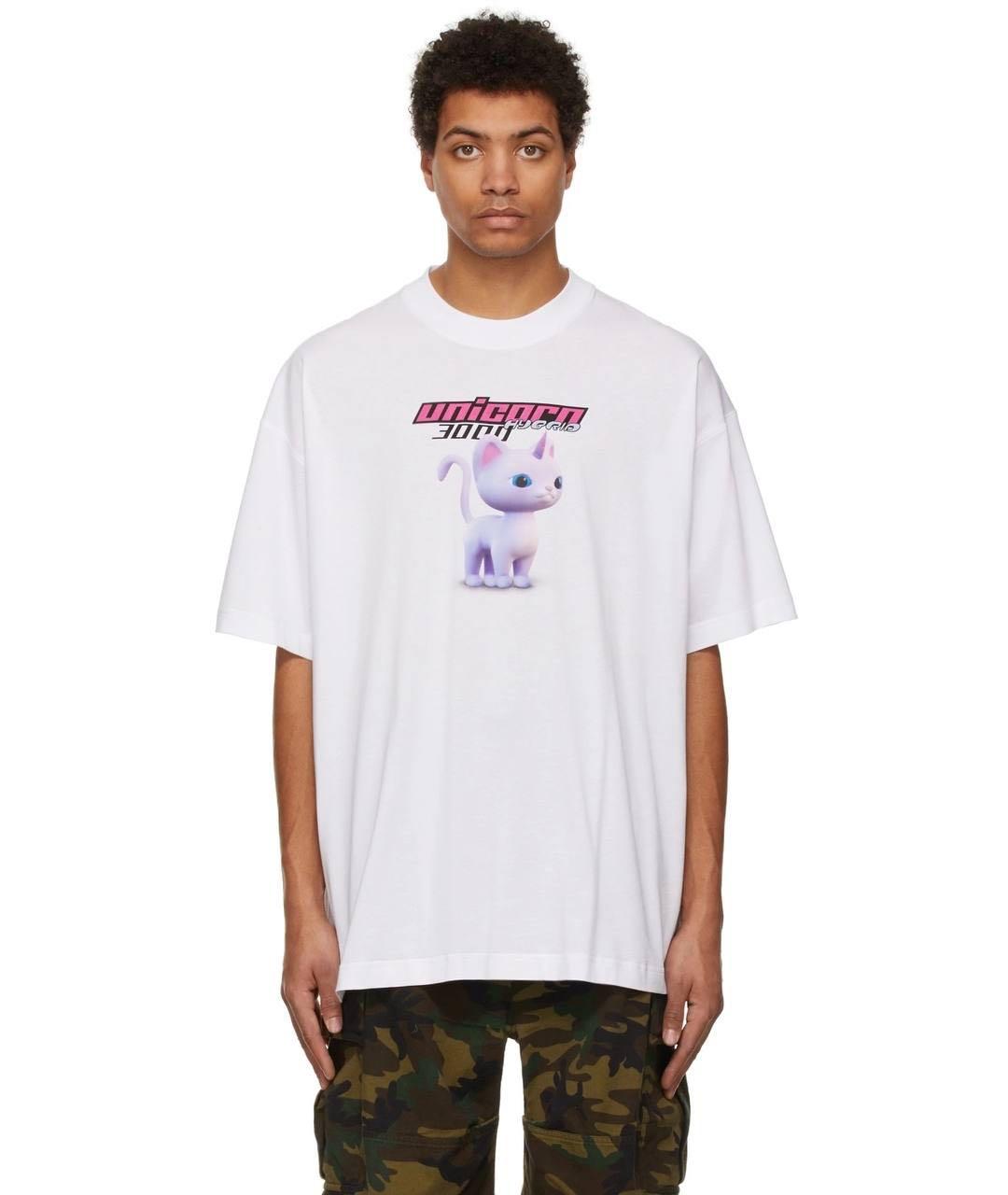 VETEMENTS Белая хлопковая футболка, фото 5