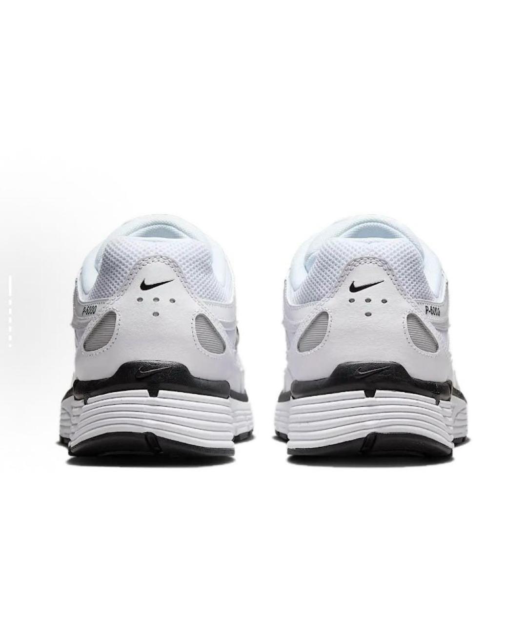 NIKE Белые текстильные низкие кроссовки / кеды, фото 5