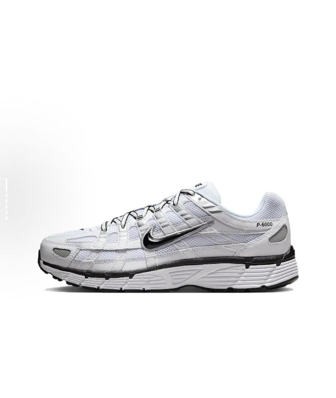 NIKE Белые текстильные низкие кроссовки / кеды, фото 7