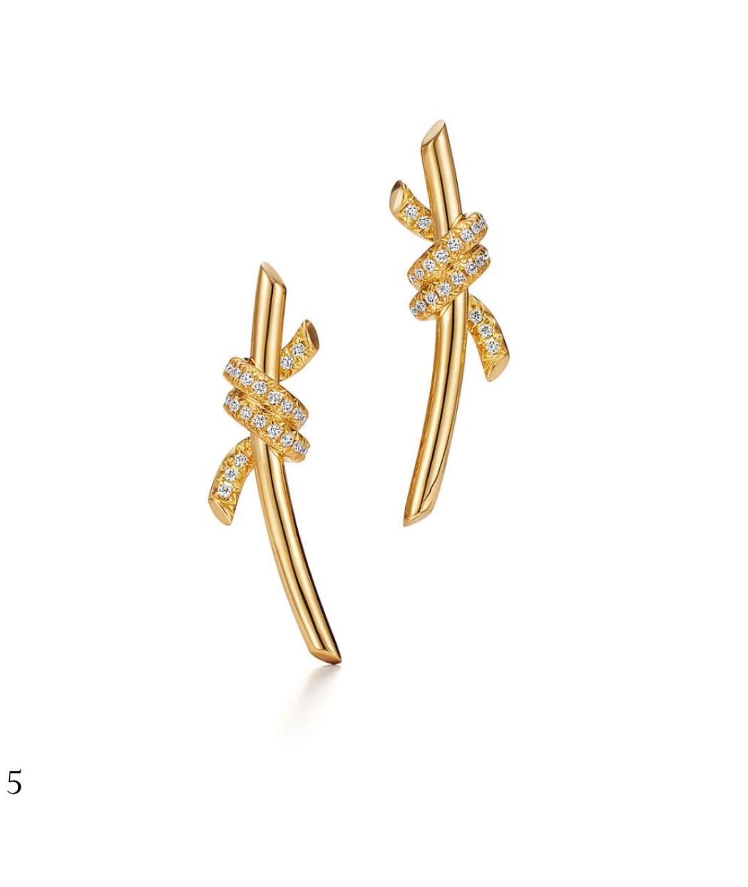 TIFFANY&CO Золотые серьги из желтого золота, фото 5