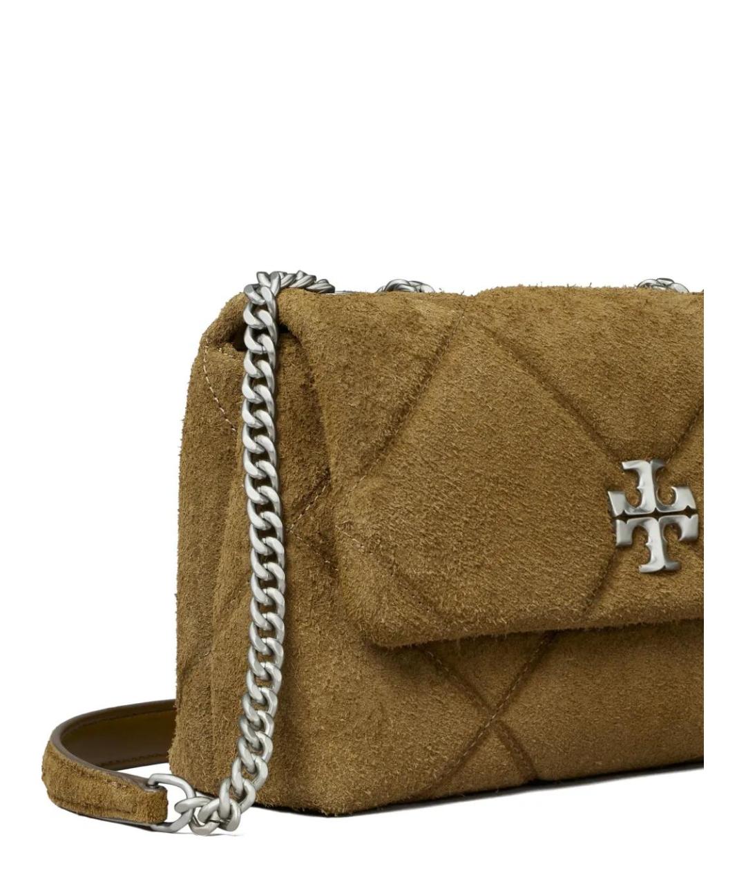 TORY BURCH Хаки замшевая сумка через плечо, фото 4