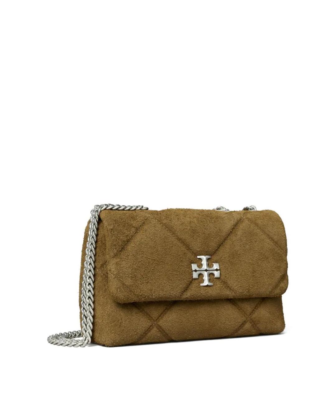 TORY BURCH Хаки замшевая сумка через плечо, фото 3