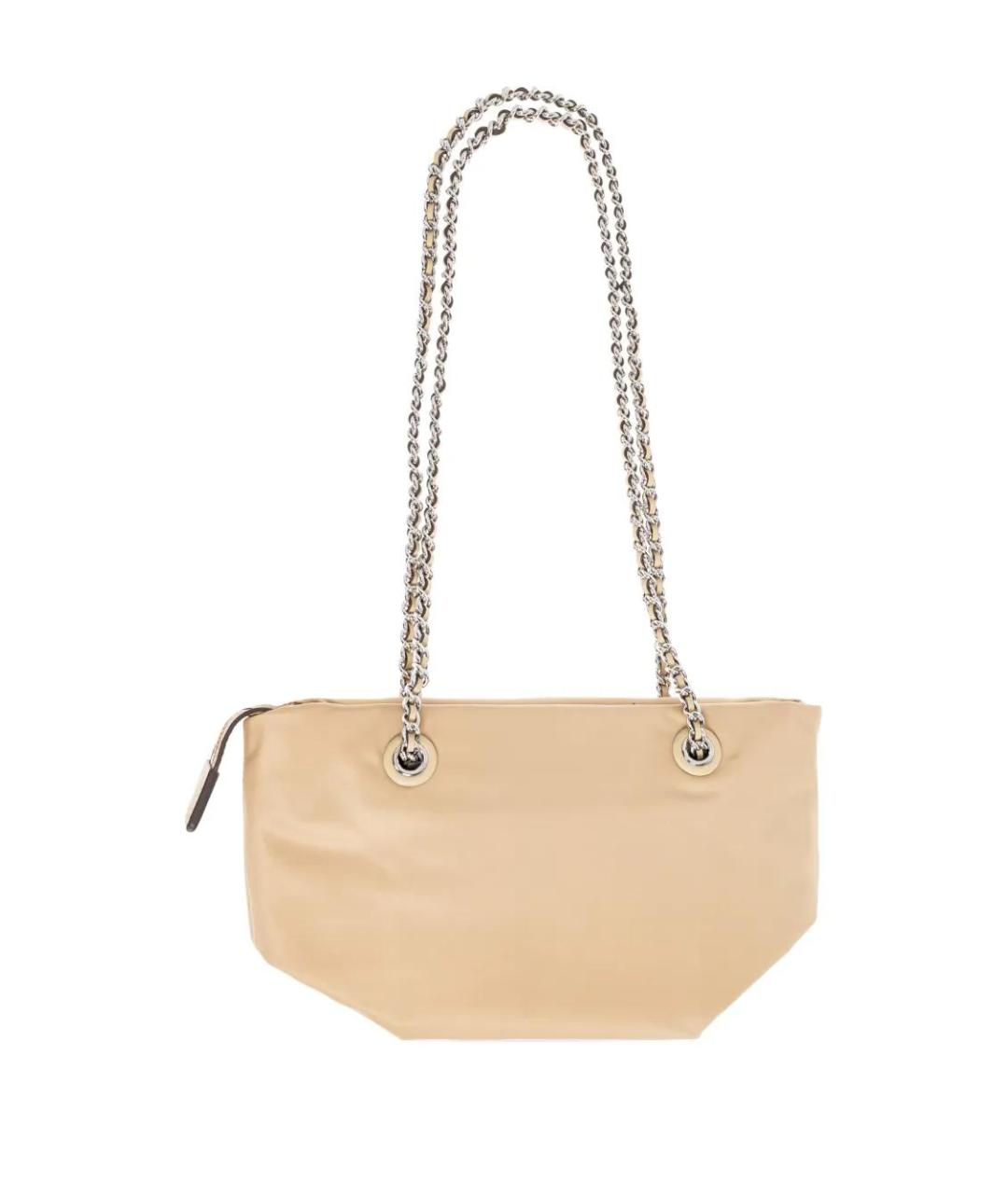 TORY BURCH Бежевая синтетическая сумка через плечо, фото 3