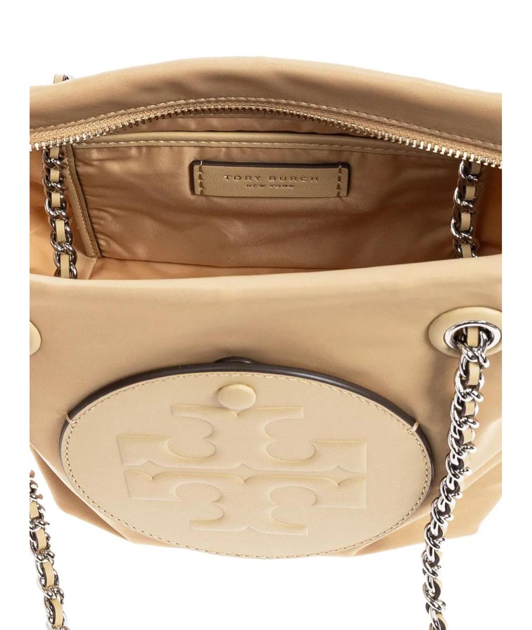 TORY BURCH Бежевая синтетическая сумка через плечо, фото 5