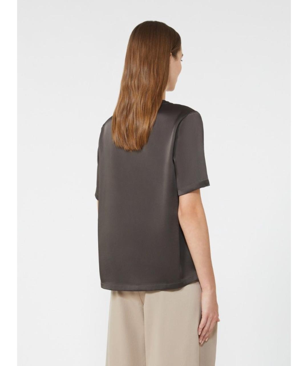 'S MAX MARA Коричневая футболка, фото 3