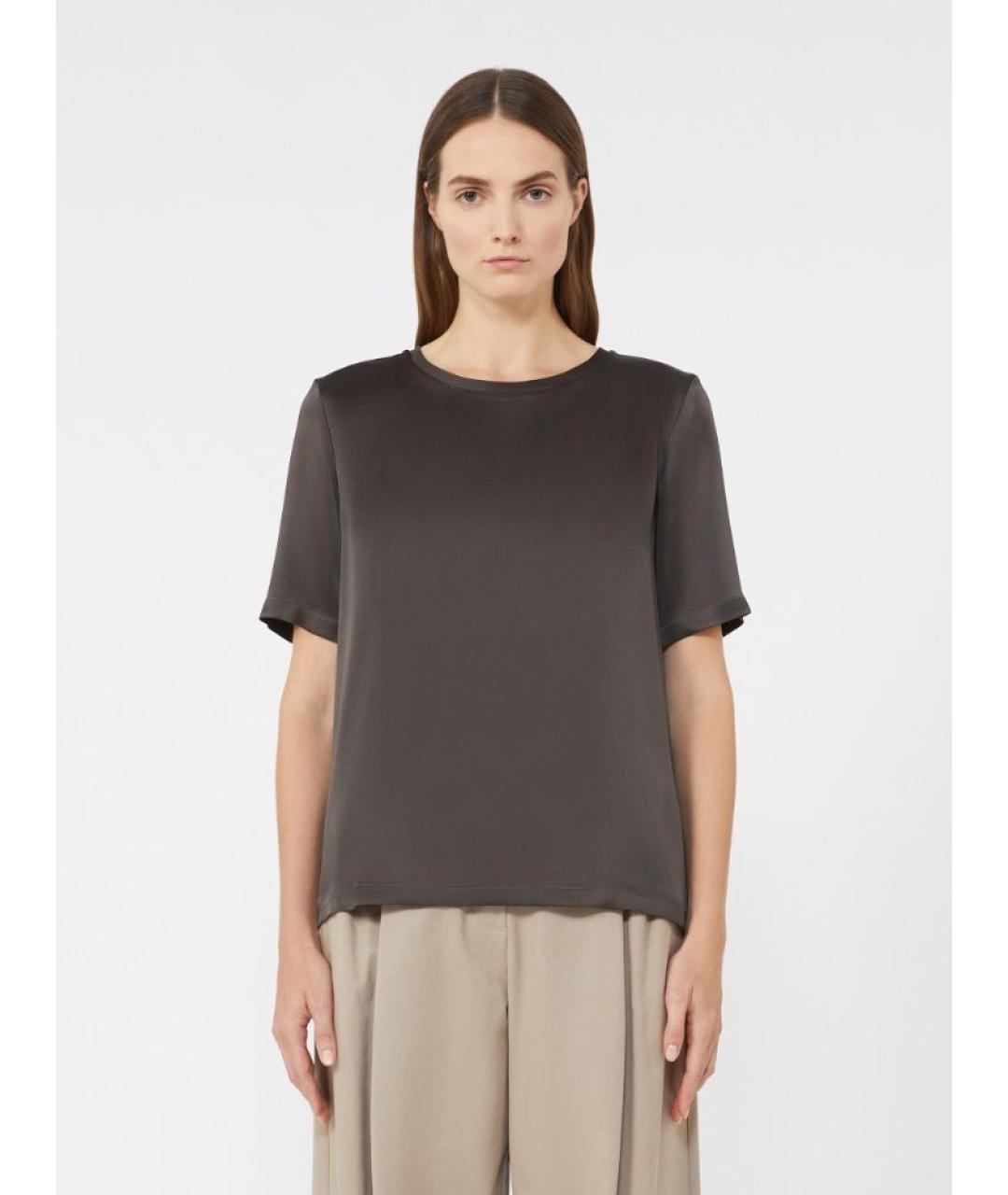 'S MAX MARA Коричневая футболка, фото 2