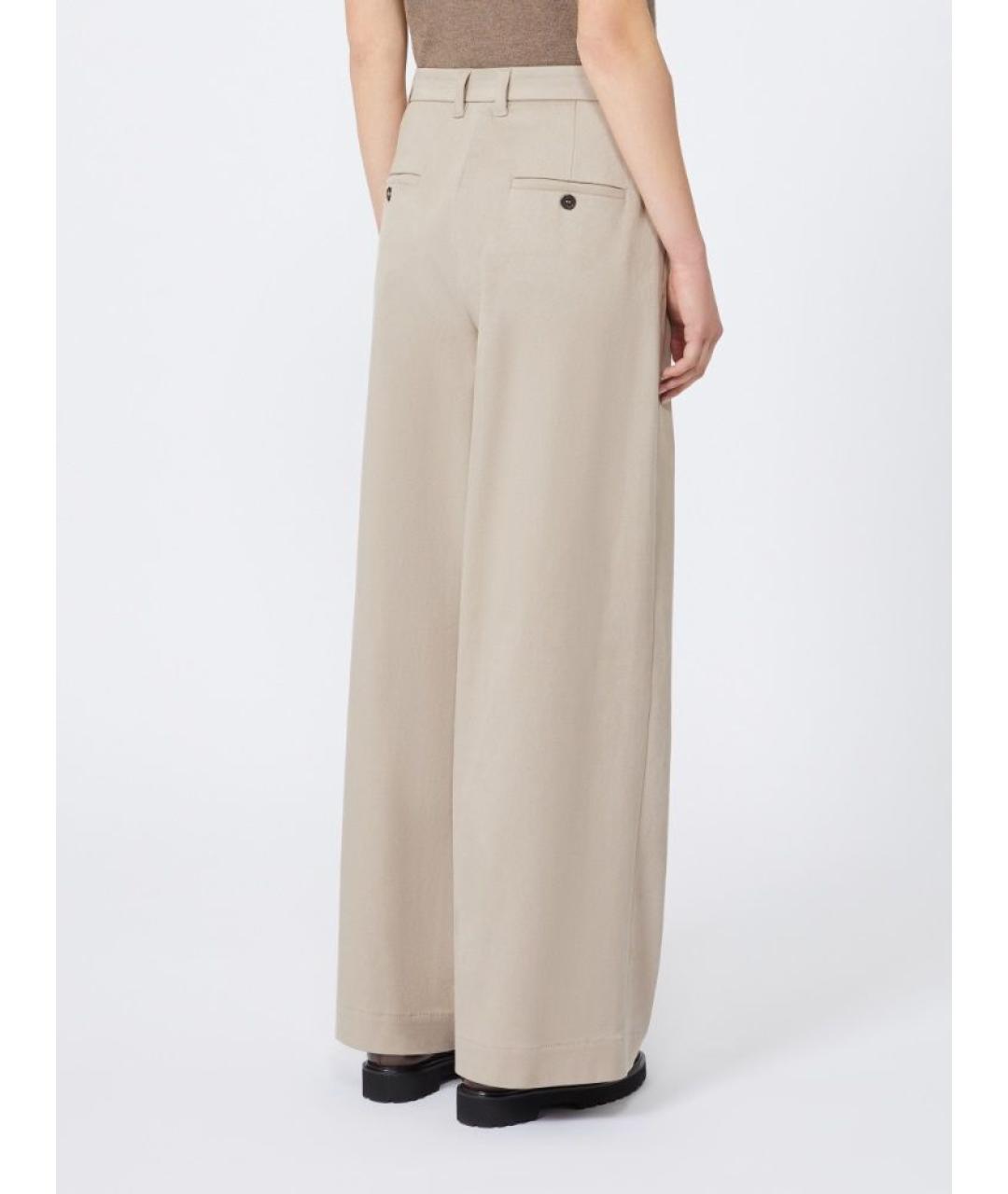 'S MAX MARA Бежевые прямые брюки, фото 3