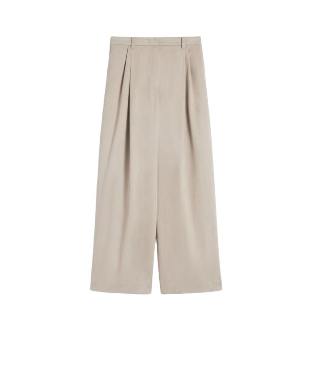'S MAX MARA Бежевые прямые брюки, фото 1