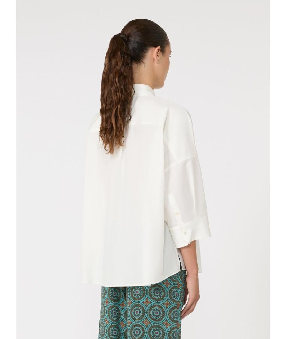 WEEKEND MAX MARA Белая хлопковая рубашка, фото 3