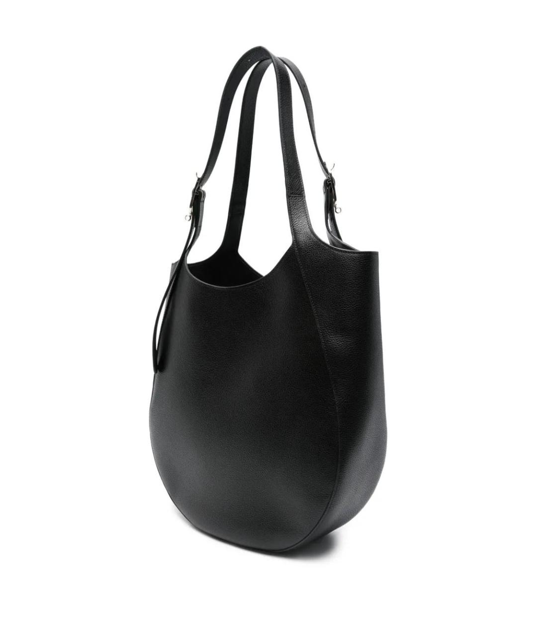 LONGCHAMP Черная кожаная сумка тоут, фото 3