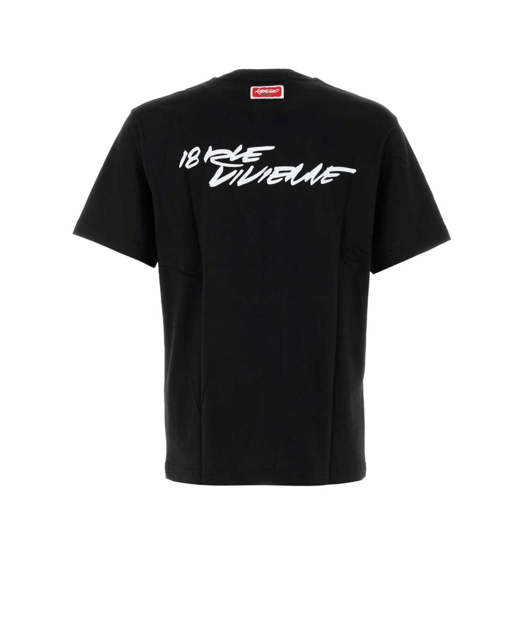KENZO Черная хлопковая футболка, фото 2