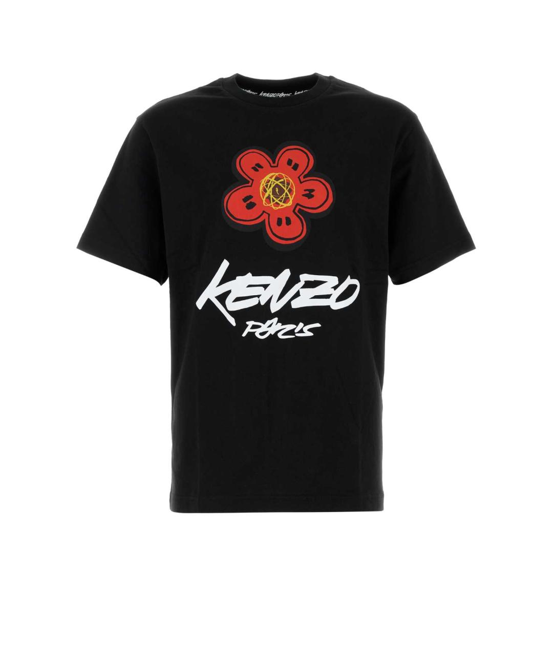 KENZO Черная хлопковая футболка, фото 1